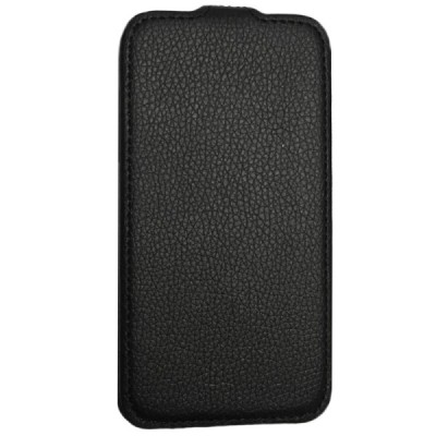 Vertikaliai atverčiamas juodas odinis LG Nexus 5 (E980) dėklas / Priedai.lt