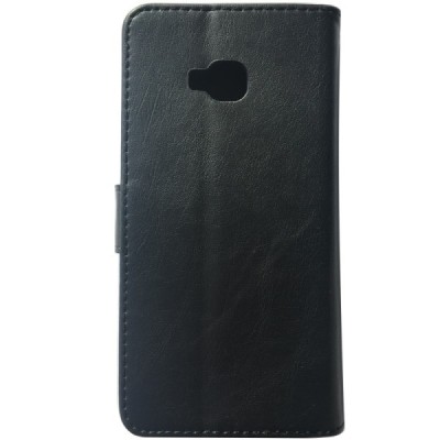 Asus Zenfone 4 Selfie Pro (ZD552KL) atverčiamas juodas odinis retro dėklas - piniginė / Priedai.lt