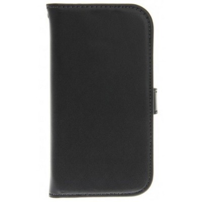 Samsung Galaxy Ace 4 (G357) atverčiamas juodas odinis Retro dėklas - piniginė / Priedai.lt