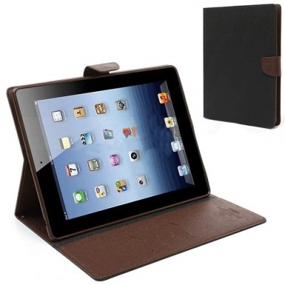 „Mercury“ Fancy Apple iPad Mini 1 / 2 / 3 rudas, juodas odinis dėklas / Priedai.lt