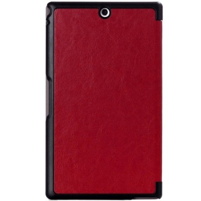 Sony Xperia Z3 Tablet Compact atverčiamas raudonas odinis dėklas (sulankstomas) / Priedai.lt