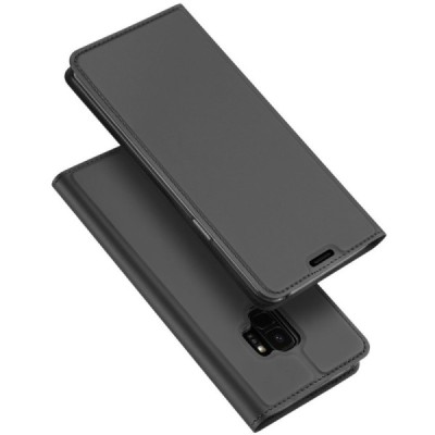 „Dux Ducis“ Skin serijos Samsung Galaxy S9 (G960) juodas odinis atverčiamas dėklas / Priedai.lt