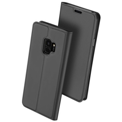 „Dux Ducis“ Skin serijos Samsung Galaxy S9 (G960) juodas odinis atverčiamas dėklas / Priedai.lt