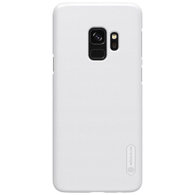 Samsung Galaxy S9 (G960) Nillkin Frosted Shield baltas plastikinis dėklas + apsauginė ekrano plėvelė / Priedai.lt