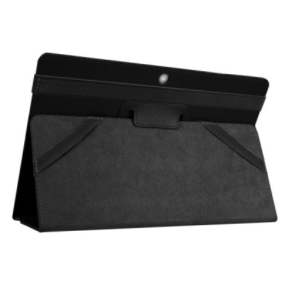 Lenovo IdeaTab MIIX 320 10.1 atverčiamas Litchi juodas odinis dėklas - knygutė / Priedai.lt