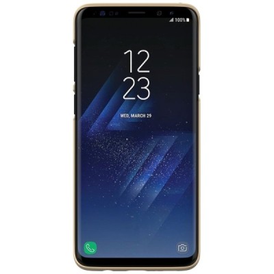 Samsung Galaxy S9+ (G965) Nillkin Frosted Shield auksinis plastikinis dėklas + apsauginė ekrano plėvelė / Priedai.lt