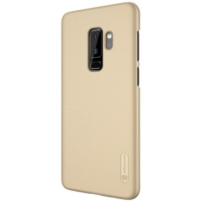 Samsung Galaxy S9+ (G965) Nillkin Frosted Shield auksinis plastikinis dėklas + apsauginė ekrano plėvelė / Priedai.lt