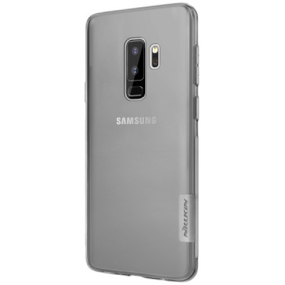 Samsung Galaxy S9+ (G965) Nillkin Nature plonas skaidrus (permatomas) silikoninis TPU pilkas dėklas / Priedai.lt