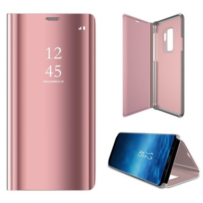 Samsung Galaxy S9+ (G965) plastikinis atverčiamas rožinis dėklas / Priedai.lt