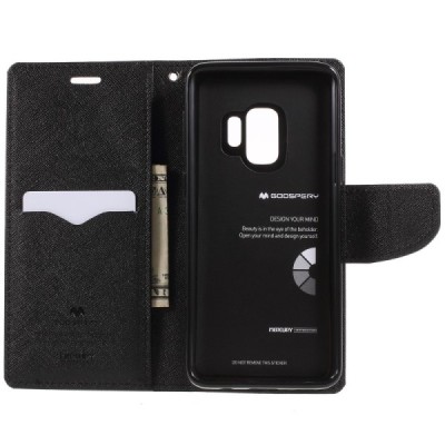 „Mercury“ Fancy Samsung Galaxy S9 (G960) juodas odinis dėklas / Priedai.lt