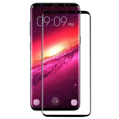 Samsung Galaxy S9 (G960) „Hat-Prince“ 9H Tempered Glass sustiprintos apsaugos juodas pilnai dengiantis apsauginis ekrano stiklas