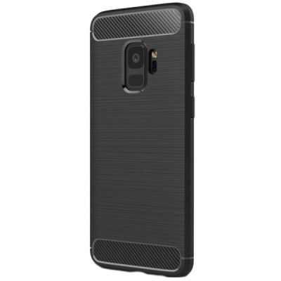 Samsung Galaxy S9 (G960) „Carbon“ kieto silikono TPU juodas dėklas - nugarėlė / Priedai.lt