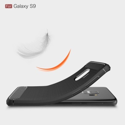 Samsung Galaxy S9 (G960) „Carbon“ kieto silikono TPU juodas dėklas - nugarėlė / Priedai.lt