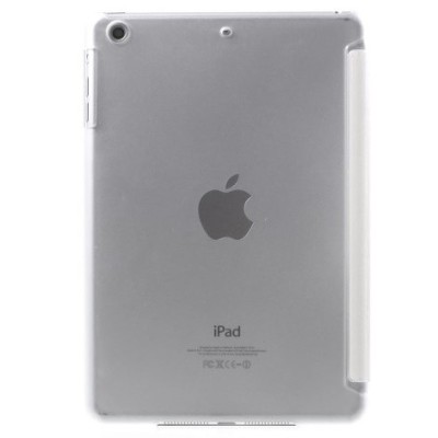 Apple iPad Mini 1 / 2 / 3 atverčiamas baltas telsda odinis dėklas - stovas / Priedai.lt