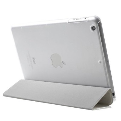 Apple iPad Mini 1 / 2 / 3 atverčiamas baltas telsda odinis dėklas - stovas / Priedai.lt