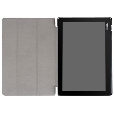 Asus ZenPad 10 (Z300C, Z300CL, Z300CG, Z301ML, Z301MFL) atverčiamas baltas odinis dėklas - knygutė / Priedai.lt