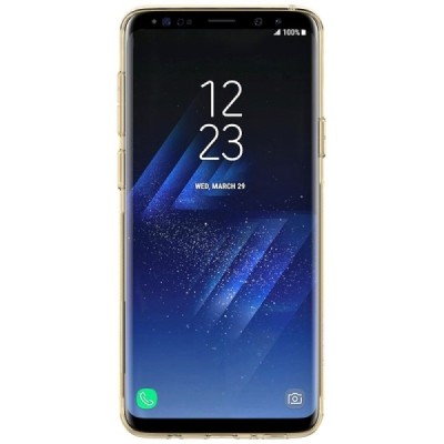 Samsung Galaxy S9+ (G965) Nillkin Nature plonas skaidrus (permatomas) silikoninis TPU rudas dėklas / Priedai.lt