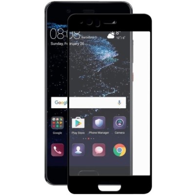 Huawei P10 „Hat-Prince“ 9H Tempered Glass sustiprintos apsaugos juodas pilnai dengiantis apsauginis ekrano stiklas 0,26 mm / Pri