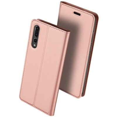 „Dux Ducis“ Skin serijos Huawei P20 Pro rožinis odinis atverčiamas dėklas / Priedai.lt