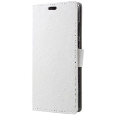 Huawei P20 Pro atverčiamas baltas odinis dėklas, knygutė - piniginė / Priedai.lt