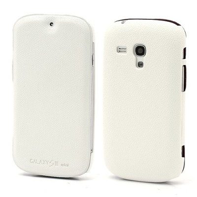 „Zozzle“ atverčiamas baltos spalvos odinis Samsung Galaxy S3 mini i8190 dėklas (dėkliukas) / Priedai.lt