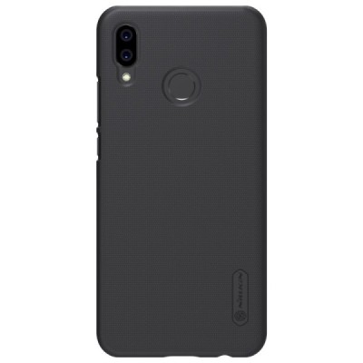 Nillkin Frosted Shield Huawei P20 Lite (Nova 3e) juodas plastikinis dėklas / Priedai.lt