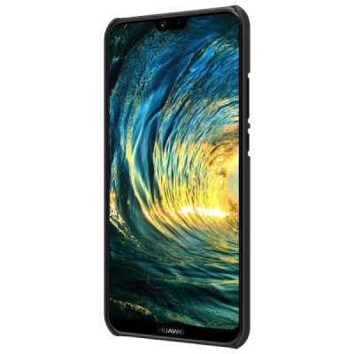 Nillkin Frosted Shield Huawei P20 Lite (Nova 3e) juodas plastikinis dėklas / Priedai.lt