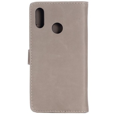 Huawei P20 Lite (Nova 3e) atverčiamas smėlio spalvos odinis retro dėklas - piniginė / Priedai.lt