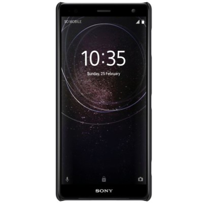 Nillkin Frosted Shield Sony Xperia XZ2 juodas plastikinis dėklas / Priedai.lt
