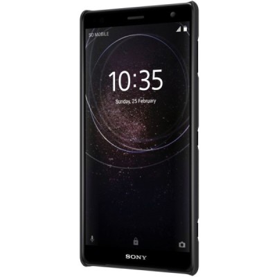 Nillkin Frosted Shield Sony Xperia XZ2 juodas plastikinis dėklas / Priedai.lt
