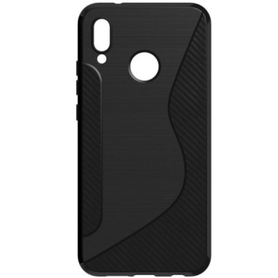 Huawei P20 Lite (Nova 3e) S-Line kieto silikono (TPU) dėklas juodas - nugarėlė / Priedai.lt
