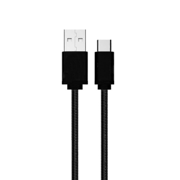 „Bullet“ Nylon micro USB laidas - juodas (1 m.)