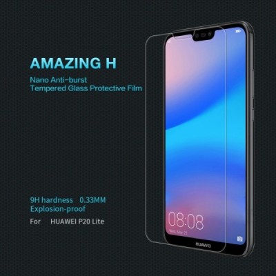 Huawei P20 Lite (Nova 3e) „Nillkin“ H Tempered Glass sustiprintos apsaugos apsauginis ekrano stiklas 0.33 mm / Priedai.lt