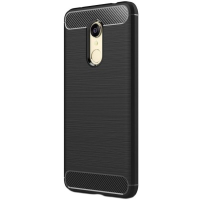 Xiaomi Redmi 5 Plus „Carbon“ kieto silikono TPU juodas dėklas - nugarėlė / Priedai.lt