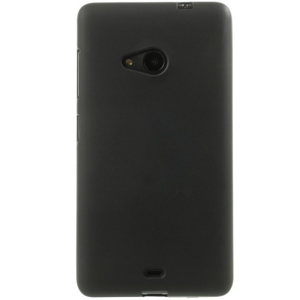 Kõva silikoon (TPU) kaaned - must (Lumia 535)