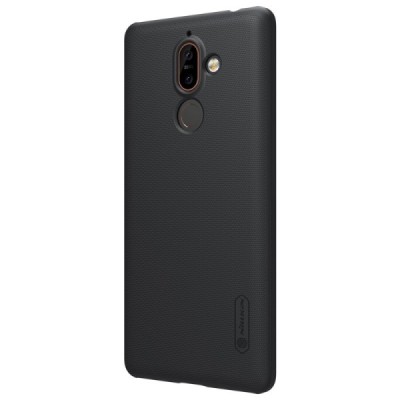 Nokia 7 Plus Frosted Shield juodas plastikinis dėklas / Priedai.lt