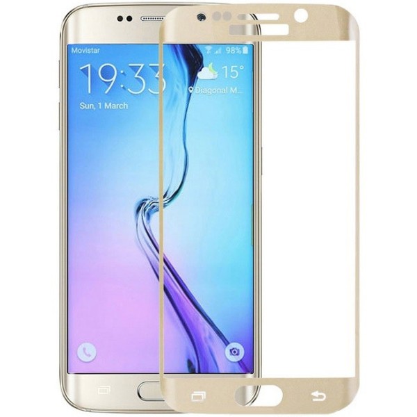 „3D Rewan“ Tempered Glass kaitsev ekraaniklaas 0.33 mm - kuldne (Galaxy S6 Edge)