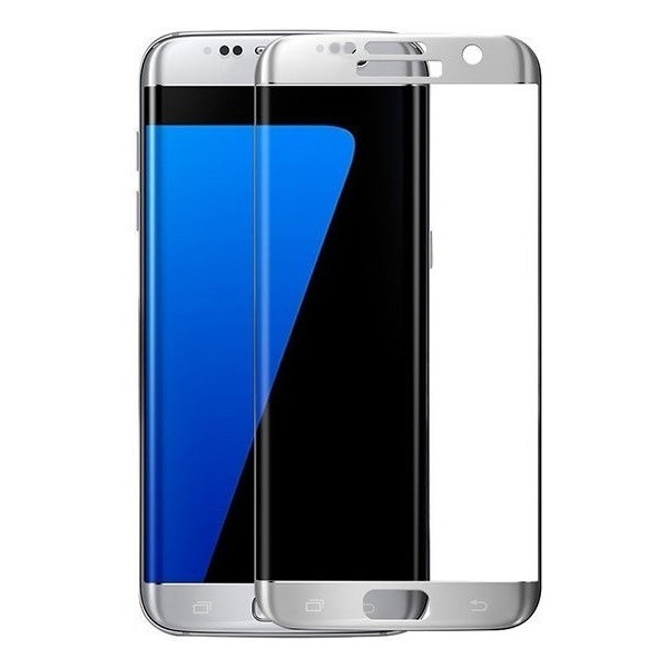 „3D Rewan“ Tempered Glass kaitsev ekraaniklaas 0.26 mm - hõbedane (Galaxy S7 Edge)