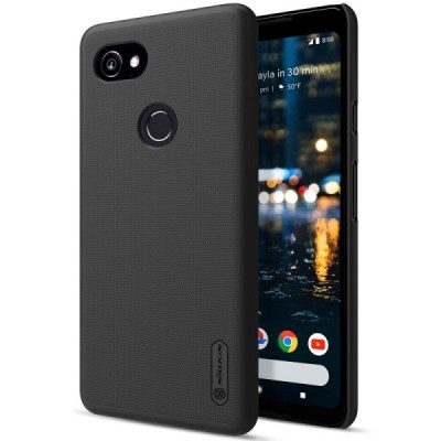 Nillkin Frosted Shield Google Pixel 2 XL juodas plastikinis dėklas / Priedai.lt