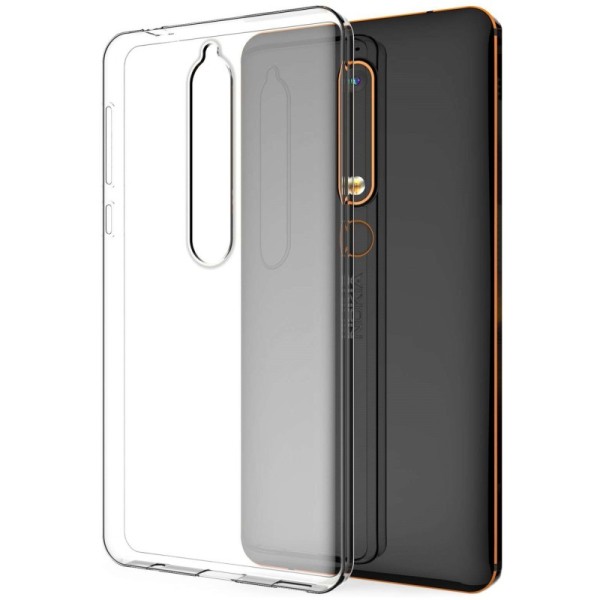 Kieto silikono (TPU) dėklas - skaidrus (Nokia 6 2018 / Nokia 6.1)