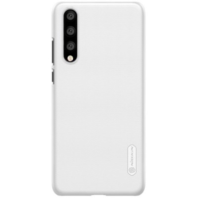 Nillkin Frosted Shield Huawei P20 Pro baltas plastikinis dėklas + apsauginė ekrano plėvelė / Priedai.lt