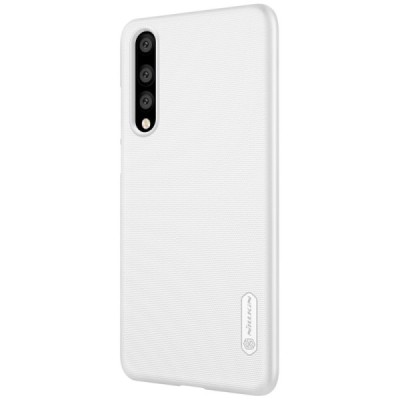 Nillkin Frosted Shield Huawei P20 Pro baltas plastikinis dėklas + apsauginė ekrano plėvelė / Priedai.lt