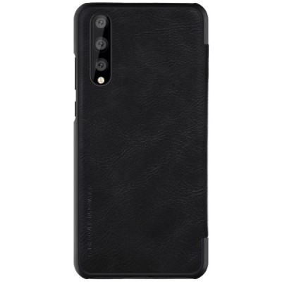 Prabangus „Nillkin“ Qin serijos juodas odinis atverčiamas Huawei P20 Pro dėklas - knygutė / Priedai.lt
