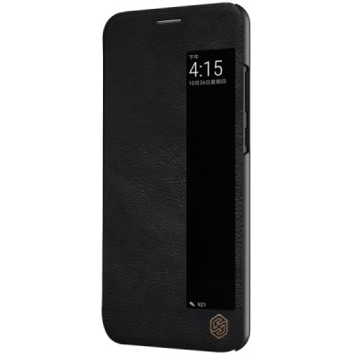 Prabangus „Nillkin“ Qin serijos juodas odinis atverčiamas Huawei P20 Pro dėklas - knygutė / Priedai.lt