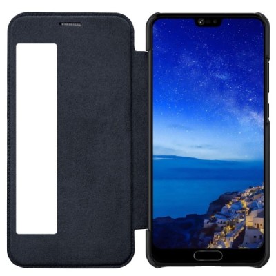 Prabangus „Nillkin“ Qin serijos juodas odinis atverčiamas Huawei P20 dėklas - knygutė / Priedai.lt