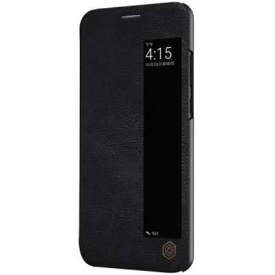 Prabangus „Nillkin“ Qin serijos juodas odinis atverčiamas Huawei P20 dėklas - knygutė / Priedai.lt