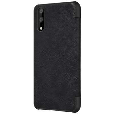 Prabangus „Nillkin“ Qin serijos juodas odinis atverčiamas Huawei P20 dėklas - knygutė / Priedai.lt