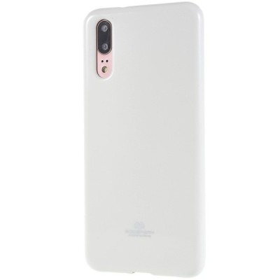 Huawei P20 baltas Mercury kieto silikono (TPU) dėklas - nugarėlė / Priedai.lt