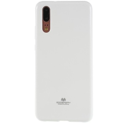 Huawei P20 baltas Mercury kieto silikono (TPU) dėklas - nugarėlė / Priedai.lt