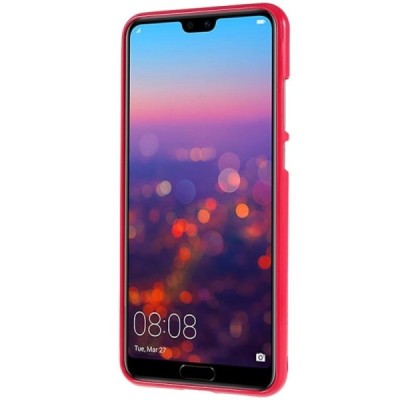 Huawei P20 tamsiai rožinis Mercury kieto silikono (TPU) dėklas - nugarėlė / Priedai.lt